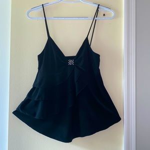 Black Casual Sleeveless Top